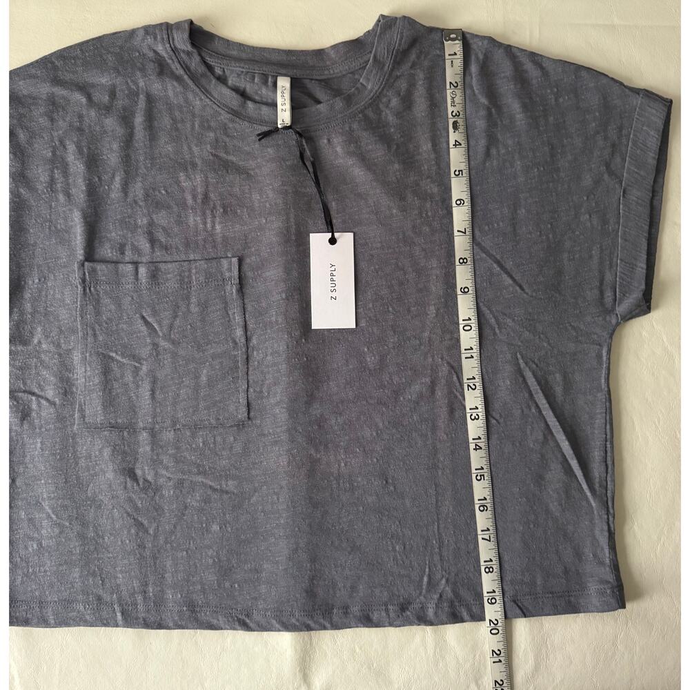 New Z Supply Keeley Crew Tee in Jet Set Grey Women's Size L - Picture 8 of 8